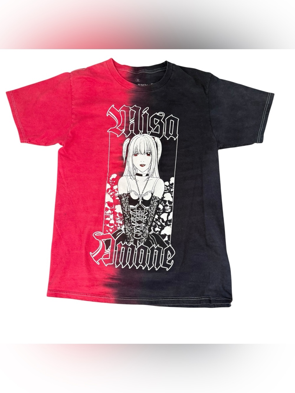 Ripple Junction Death Note Misa Amane Graphic Tee Red Black Ombre Small y2k